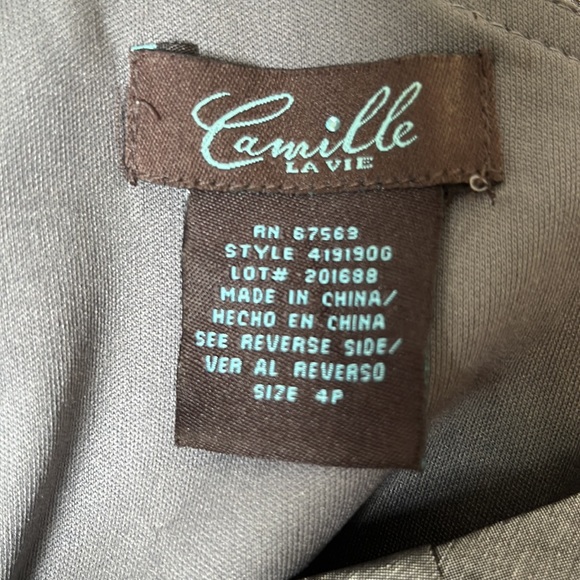 Gorgeous Silver One Shoulder Dress Size 4p - Picture 5 of 5